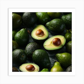 Avocados And Pears Art Print