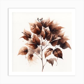 Brown Leaves Art Print