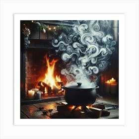 Witch In A Pot Art Print