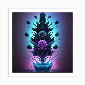 Dark Roses Art Print