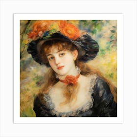 Lady In A Hat 2 Art Print