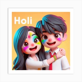 Holi 10 Art Print