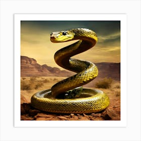 Snake In The Desert Art Print