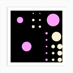 Yayay Dots Baby Pink Square Art Print