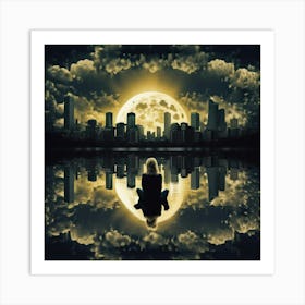 Full Moon In The Sky Art Print