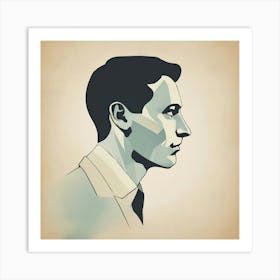 Stylized human silhouette 1 Art Print