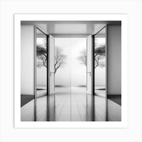 Black And White Doorway Art Print