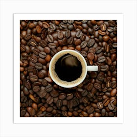 Coffee Beans Background 2 Art Print