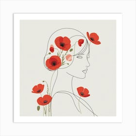 Poppies In The Hair Art Print