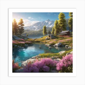 Mountain Scene Art Print