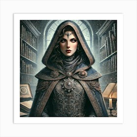 A Detailed Character Portrait Of Archivist Elara Voss Converted Art Print