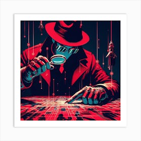 Man In Red Hat Art Print