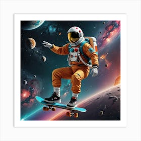 Universum Astronaut Skater Art Print