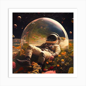 My Space Observatory Square Art Print