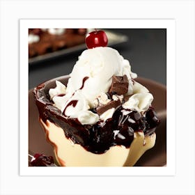 Brownie Sundae 1 Art Print