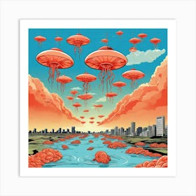 Aliens In The Sky 3 Art Print