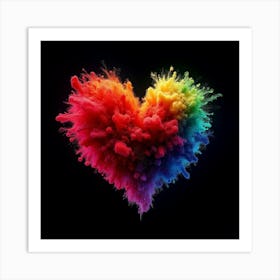 Rainbow Heart 5 Art Print