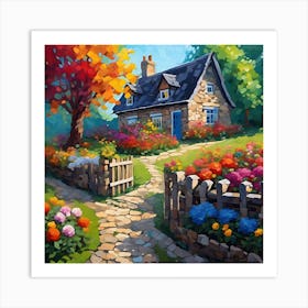 Garden Path in Late Summer Art Print