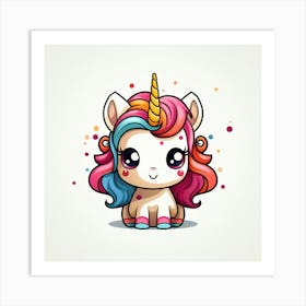 Cute Unicorn 85 Art Print