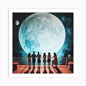 Moon And The Stars 9 Art Print