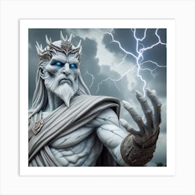 King Of The Gods Statue Art Print