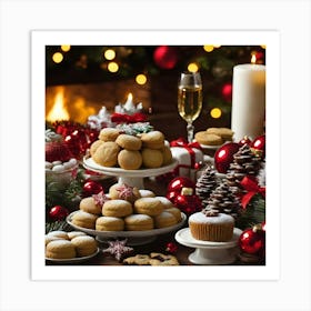 Christmas Table Art Print