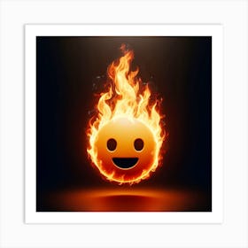 Fire Emoji Art Print