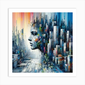 Futuristic Cityscape 3 Art Print