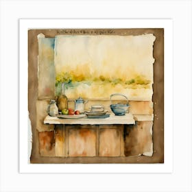 Square 12 X 12 Memory Book Page Of A Kitchen Recip (3) Art Print