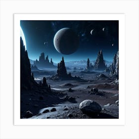 Space Landscape Art Print