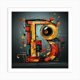 Letter B 16 Art Print