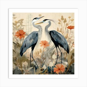 Bird In Nature Great Blue Heron 1 Art Print