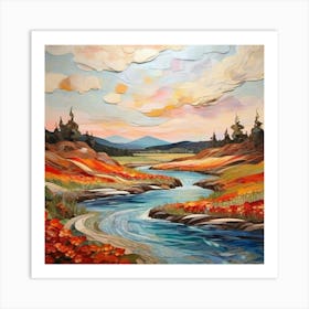 'River Of Poppies' Art Print