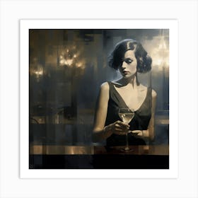 Night At The Bar Art Print