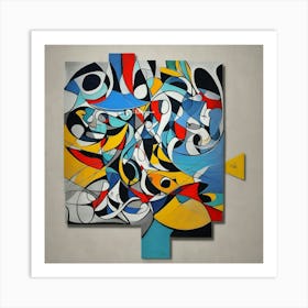 Default Modern Abstract Forms Shapes Unique Design Picasso Sty 1 Art Print