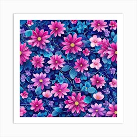 Seamless Floral Pattern Art Print