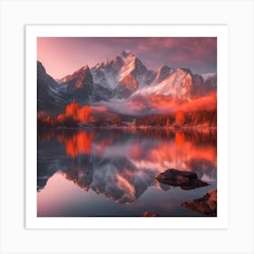 Ethereal Mountain Sunrise (2) Art Print