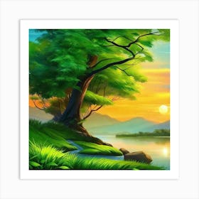 Landscape Painting 215 Art Print