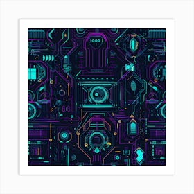 Futuristic Background Art Print