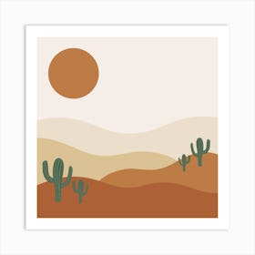 Desert Landscape. Art Print