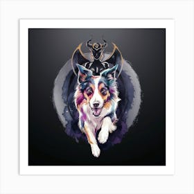 Dog With A Demon Art Print