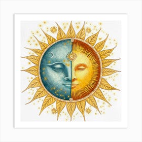 Sun And Moon Art Print