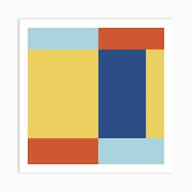 Square In A Square Bauhaus Style Art Print