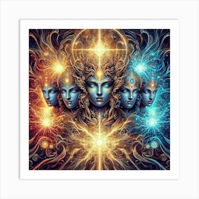 Artistic Revelation: Unveiling Divine Insights in Visual Form Art Print