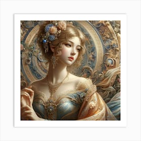 Victorian Woman Painting Art Print