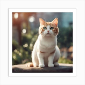 A Cute Cat, Pixar Style, Watercolor Illustration Style 8k, Png (1) Art Print