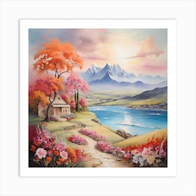 House On The Lake Art Print