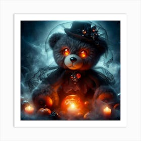 Halloween Teddy Bear Art Print