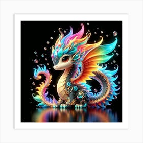 Little cute dragon Art Print