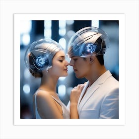 Futuristic Couple 155 Art Print